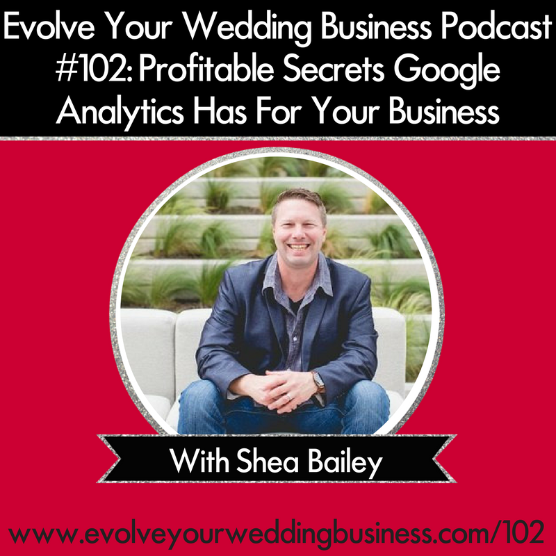 Episode #102- Profitable Secrets Google Analytics Has For Your Wedding Business