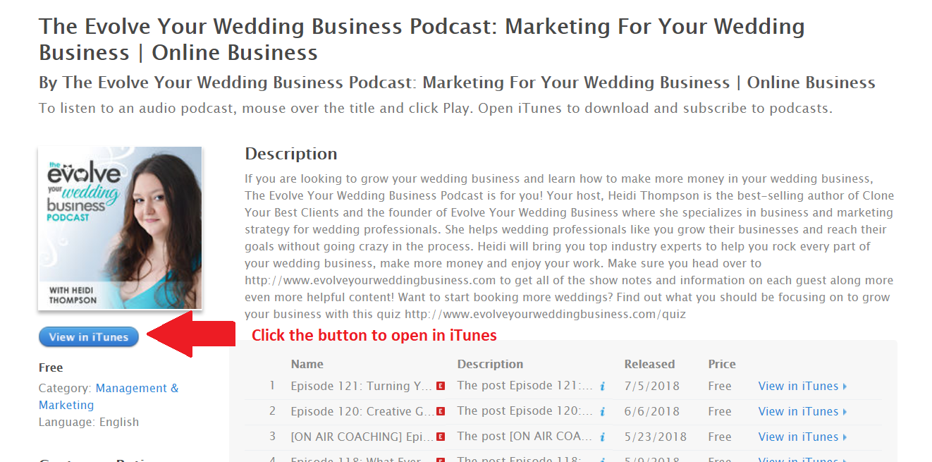 The Evolve Your Wedding Business Podcast