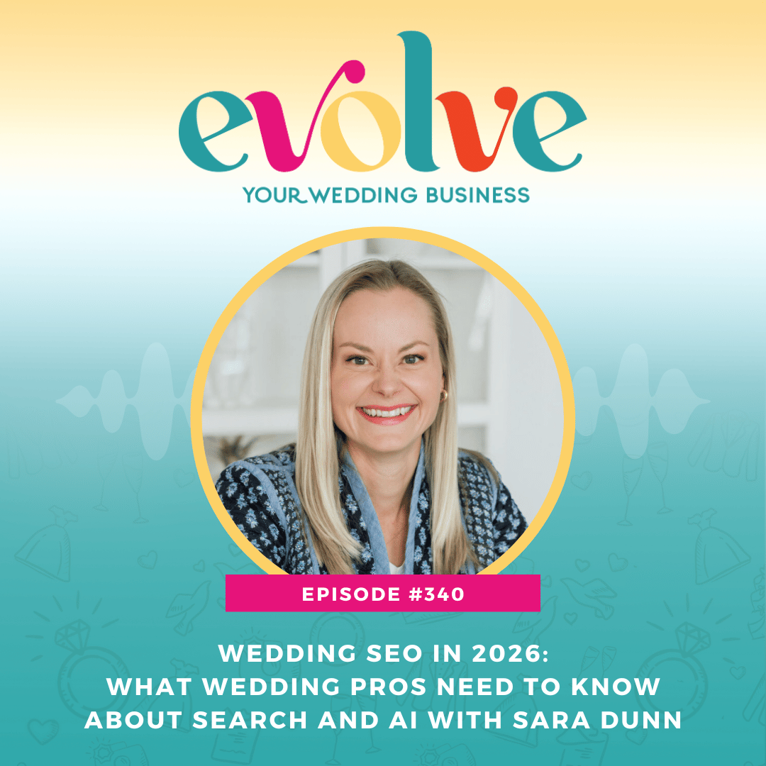 Sara Dunn wedding SEO expert talks about ranking in Google and AI search for wedding pros