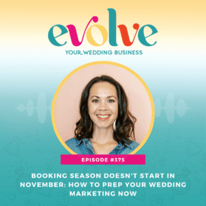 Podcast graphic for the episode on why booking season doesn't start in November, with guest Tayler Cusick Hollman.
